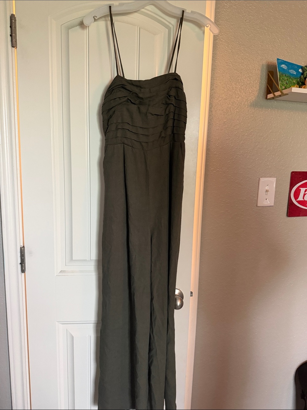 miami Olive Green Wide-Leg Jumpsuit